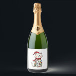 Cat Christmas Tree Christmas (6) Sparkling Wine Label<br><div class="desc">Cat Christmas Tree Christmas (6)</div>