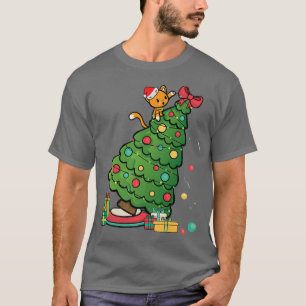 Cat Christmas Tree  Christmas Kitten  T-Shirt