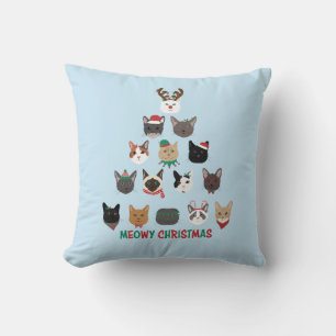 Cat Christmas Tree Cushion