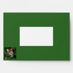 Cat Christmas Tree Perfect Holiday Christmas Card Envelope