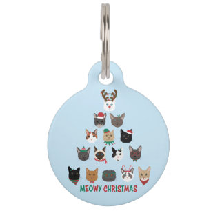 Cat Christmas Tree Pet Tag
