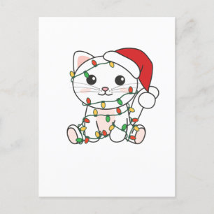 Cat Christmas Winter Animals Cats Holiday Postcard