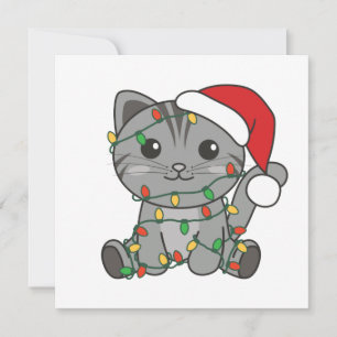Cat Christmas Winter Animals Cats Invitation
