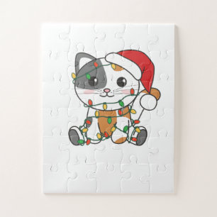 Cat Christmas Winter Animals Cats Jigsaw Puzzle