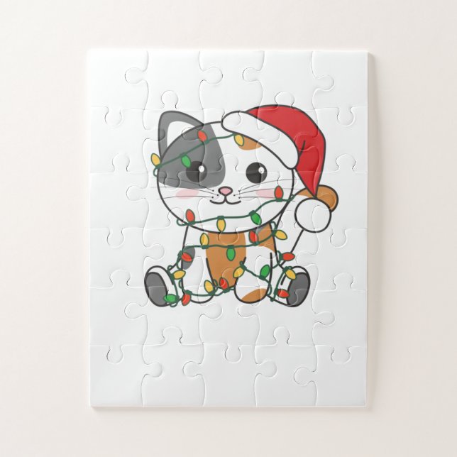 Cat Christmas Winter Animals Cats Jigsaw Puzzle (Vertical)