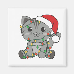 Cat Christmas Winter Animals Cats Magnet
