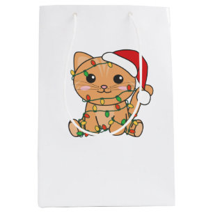 Cat Christmas Winter Animals Cats Medium Gift Bag