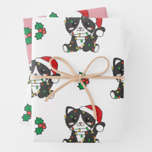Cat Christmas Winter Animals Holiday Cats Wrapping Paper Sheet