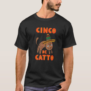 Cat Cinco De Catto Cinco De Mayo Mexican Mexico T-Shirt