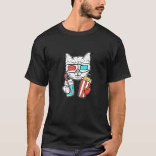 Cat Cinema Foodie   T-Shirt