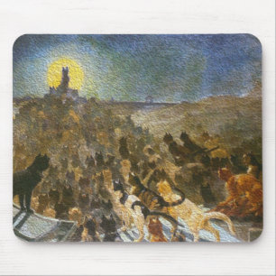 Cat City by artist Théophile Steinlen Mouse Mat