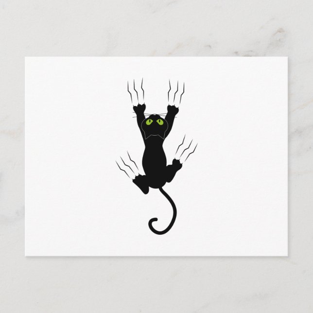 cat claws gato com garras postcard (Front)