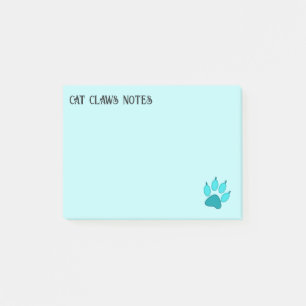 cat claws post-it notes