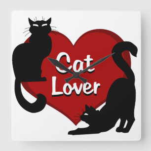 Cat Clock Cute Cat Lover Wall Clock Cat Decor