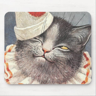 Cat Clown by Arthur Thiele Mouse Mat