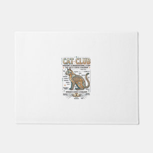 Cat Club Cat Anatomy Scientific Diagram Vintage Ve Doormat