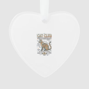 Cat Club Cat Anatomy Scientific Diagram Vintage Ve Ornament