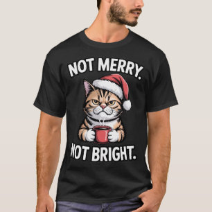 Cat Coffee, Anti-Christmas Design T-Shirt