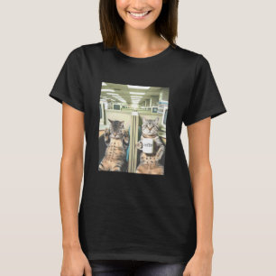 Cat Coffee Break Cats Office Meme T-Shirt