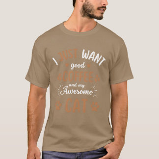 Cat Coffee Cat Cafe funny T-Shirt