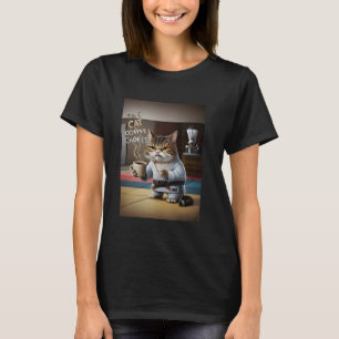 Cat, Coffee, Chokes. In that order! Wicked BJJ Jiu T-Shirt