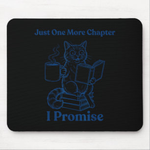 Cat coffee - reading book lover - men women - mouse mat