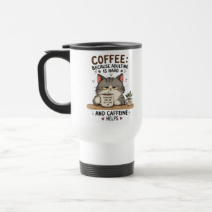 Cat coffee travel mug