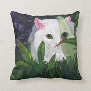 Cat, Coke Bottle and Ladybugs Cushion