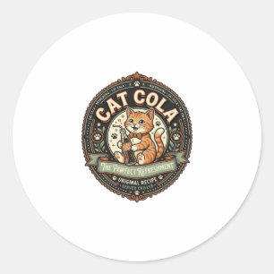 Cat Cola Cat Soda Pop Beverage Label Cat Vintage V