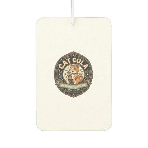 Cat Cola Cat Soda Pop Beverage Label Cat Vintage V Car Air Freshener