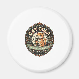 Cat Cola Cat Soda Pop Beverage Label Cat Vintage V Magnet