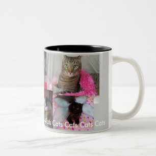 Cat Collage cup. Two-Tone Coffee Mug