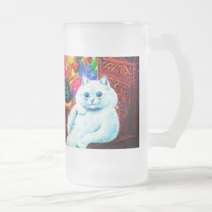 Cat College Master Frosted Glass Beer Mug