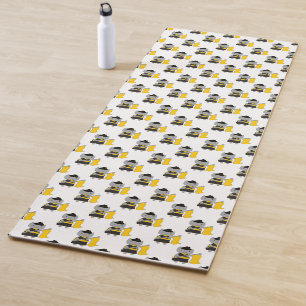 Cat Color Guard Black and Yellow Yoga Mat