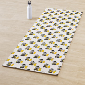 Cat Color Guard Black and Yellow Yoga Mat