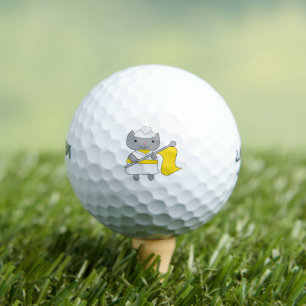Cat Color Guard Yellow White Golf Balls