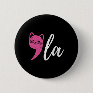 Cat Comma La Kamala Harris For President 2024 Elec 6 Cm Round Badge