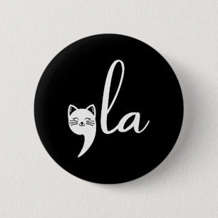 Cat Comma La Kamala Harris For President 2024 Elec 6 Cm Round Badge