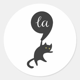 Cat Comma La Kamala Harris For President 2024 Elec Classic Round Sticker