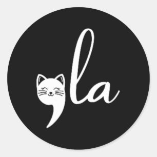 Cat Comma La Kamala Harris For President 2024 Elec Classic Round Sticker