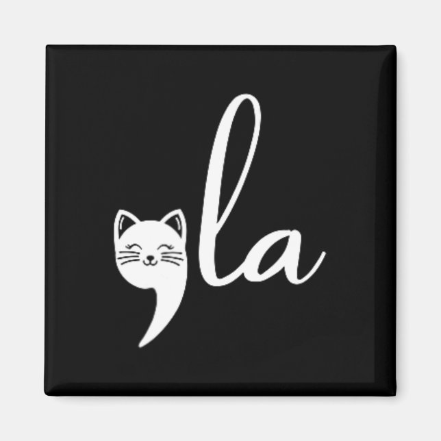 Cat Comma La Kamala Harris For President 2024 Elec Magnet (Front)