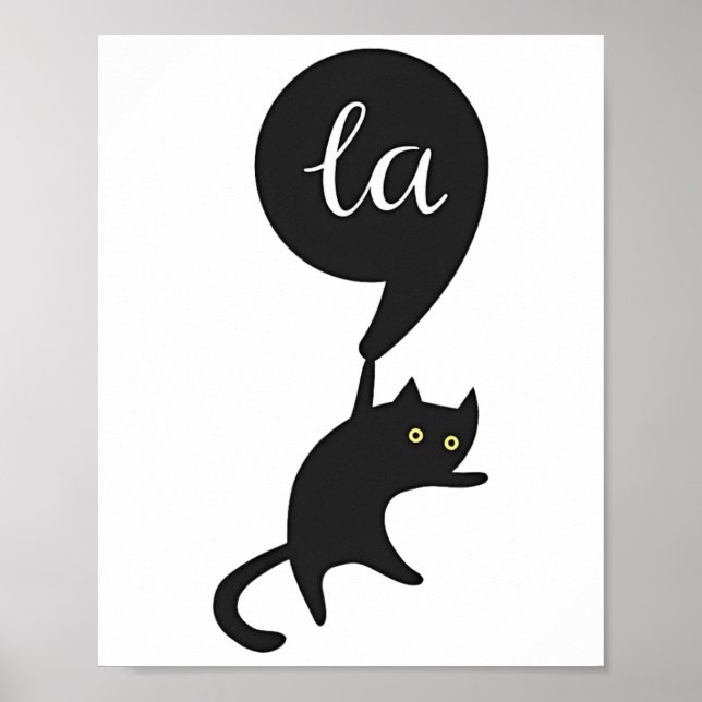 Cat Comma La Kamala Harris For President 2024 Elec Poster (Front)