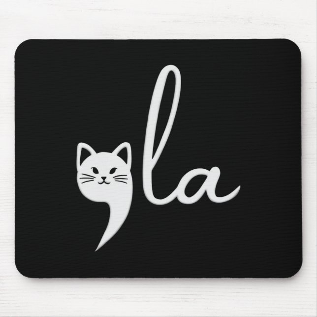 Cat Comma-la Kamala Harris President 2024  Mouse Mat (Front)