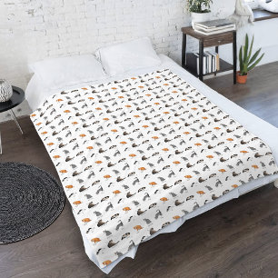 Cat Commands Fleece Blanket