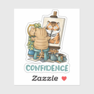 Cat Confidence Self Portrait of Tiger
