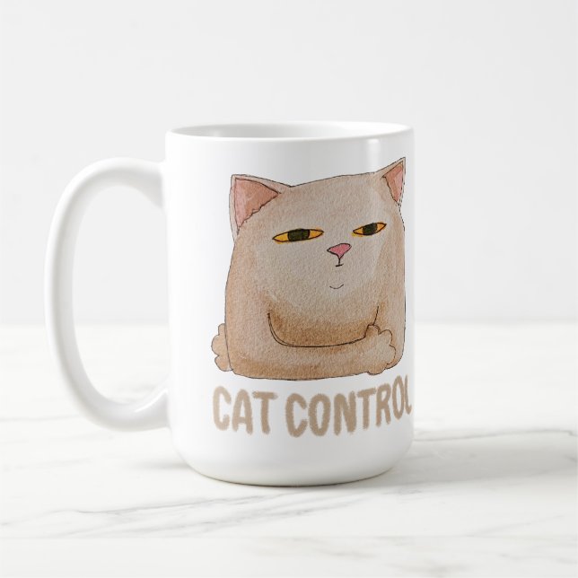 Cat Control Coffee Mug (Left)