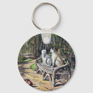 Cat Conversation Key Ring