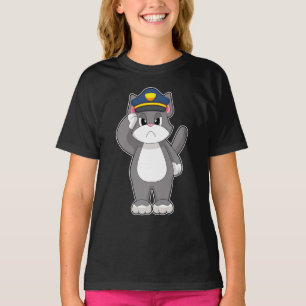 Cat Cop Police T-Shirt