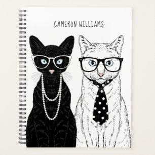 Cat Couple   Add Your Name Planner