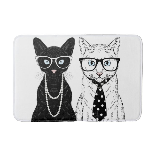 Cat Couple Bath Mat (Front)